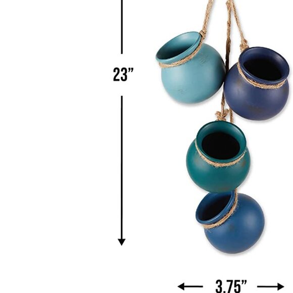 Blue Tones Dangling Mini Pots - Picture 2 of 4